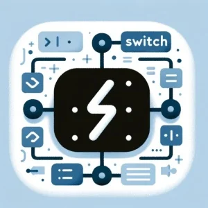 representation of Java switch statement with flowchart elements