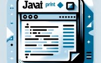visualization of Java print function with console output