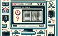 Illustration of a Bash command not found error in a terminal interface