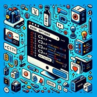 Image illustrating the use of various options or flags in Bash commands on a terminal interface