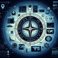 Graphic of Linux interface using nmap command emphasizing network scanning and security analysis