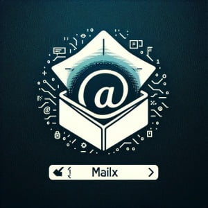 Graphic of Linux screen showcasing mailx command emphasizing email sending and management