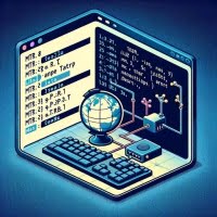 Graphic of Linux terminal using mtr command focusing on network diagnostics and route tracing