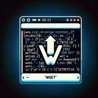 Illustration of a Linux terminal using the wget command for downloading files from the internet