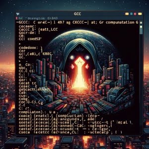 Image of Linux terminal showcasing gcc for compiling programs focusing on software development and code compilation