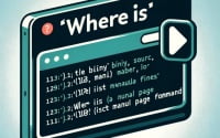 Image of a Linux terminal illustrating the whereis commands functionality in locating binary source and manual files