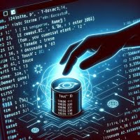 Images illustrating the touch command in a Linux terminal emphasizing file creation and timestamp modification