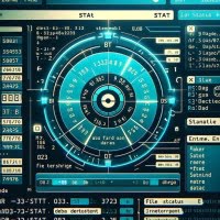 Images of Linux terminal using stat command focusing on file status and metadata display