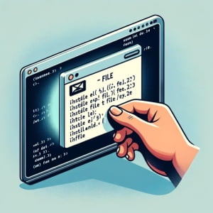 Digital illustration of a Linux terminal depicting the installation of the file command for determining file types