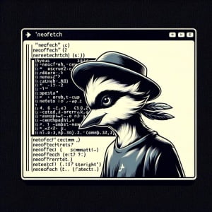 Image of a Linux terminal illustrating the installation of the neofetch command a system information tool