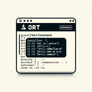 Installation of sort in a Linux terminal for arranging text lines