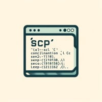 Linux terminal displaying the setup of scp a command for secure file copying