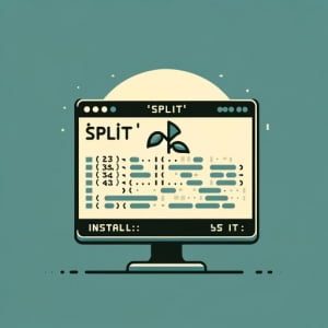 Linux terminal displaying the setup of split a command for splitting files