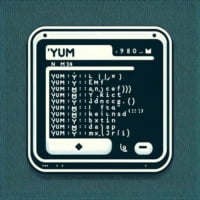 Linux terminal displaying the setup of yum a command for package management in RPM-based systems