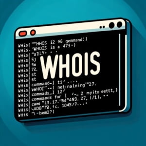 Linux terminal showing the installation of whois a command for querying domain and IP address information