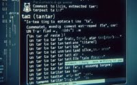 Linux terminal showing the process of using the untar command for extracting tar files with clear command lines and responses on a standard terminal interface
