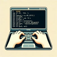 Setup of rsync in a Linux terminal a command for remote file synchronization