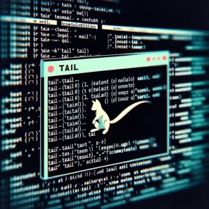 Setup of tail in a Linux terminal a command for file content display