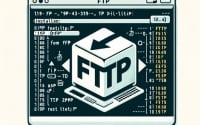Visual depiction of a Linux terminal with the process of installing the ftp command for file transfers using FTP