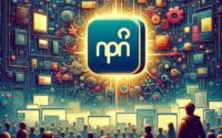 Artistic illustration of install npm focusing on npm setup and installation