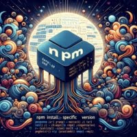 Artistic illustration of npm install specific version showing how to install particular package versions