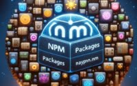 Digital visualization of npm packages illustrating variety and functionality of npm packages