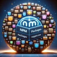 Digital visualization of npm packages illustrating variety and functionality of npm packages