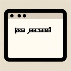 Terminal view with npm command typed