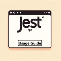 Computer screen interface highlighting npm install jest command