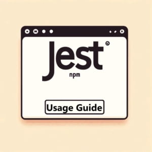 Computer screen interface highlighting npm install jest command