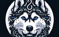 Visual of a husky dog intertwined with JavaScript code symbolizing the husky npm utility for Git hooks Visual of a husky dog intertwined with JavaScript code symbolizing the husky npm utility for Git hooks