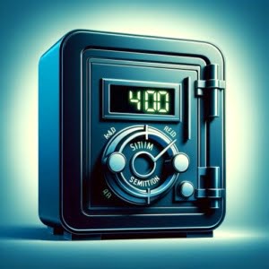 Digital safe displaying 400 representing chmod 400 for read-only owner permissions