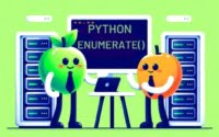 Display of technicians using the python enumerate at a terminal to enhance coding efficiency in a server room