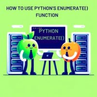 Display of technicians using the python enumerate at a terminal to enhance coding efficiency in a server room