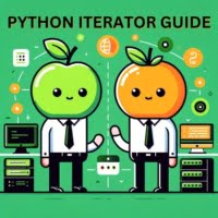 Vibrant Graphic of datacenter technicians programming with Python iterator to facilitate sequence traversal